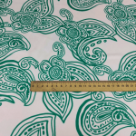 Шовк віскоза "Sharli" (60667_02/24), вершковий/зелений Шовк віскоза "Sharli" (60667_02/24), вершковий/зелений