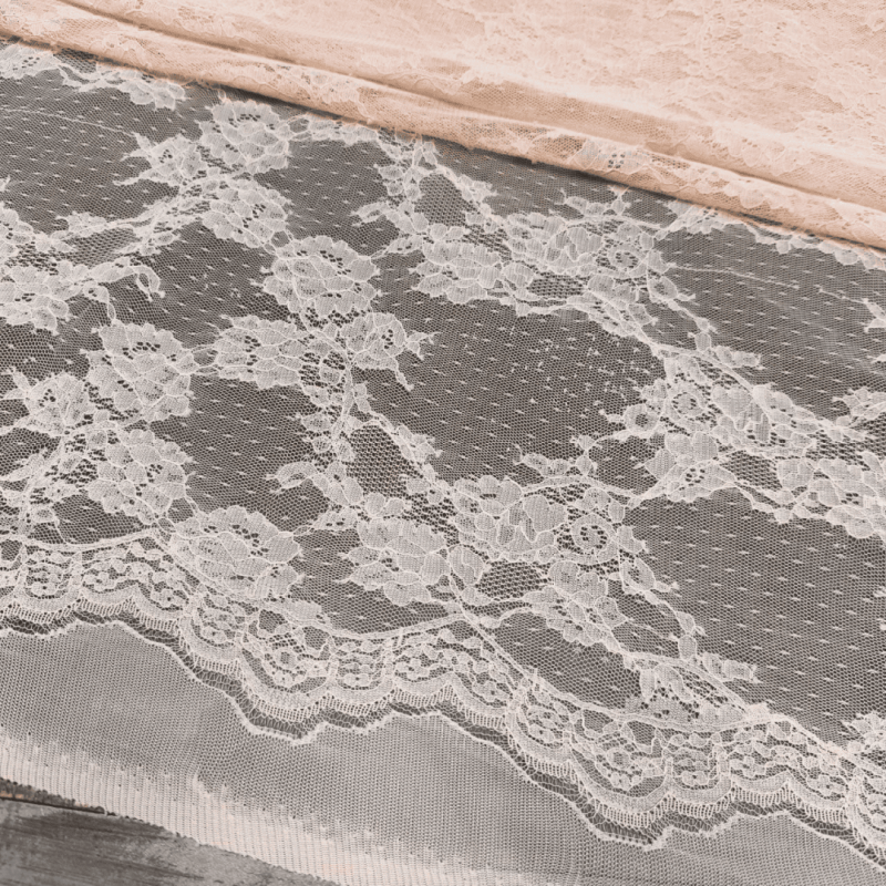 Тканина гіпюр TUDOR кордова на сітці в стилі Zimmermann Пудра 419_06
