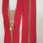 Блискавка металева №3 70 см  Темно-червоний