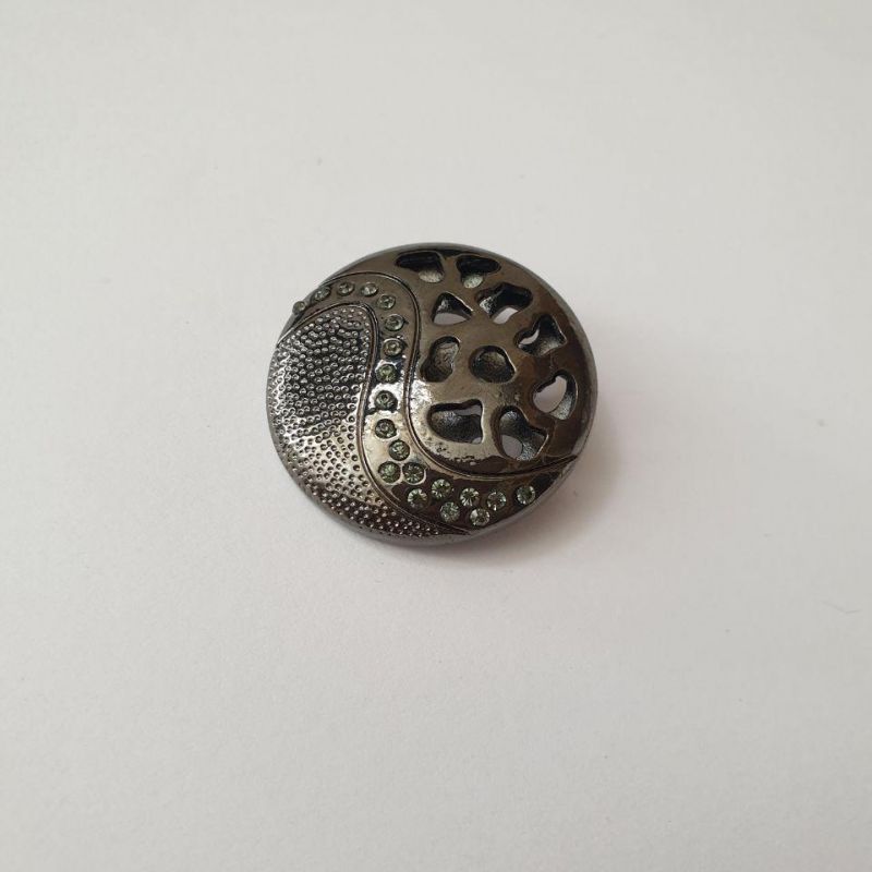Пуговица Шубная/Пальтовая д-3.3см Т.Никель