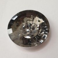 Пуговица Шубная/Пальтовая д-2.5см Стекло-Т.Серебро